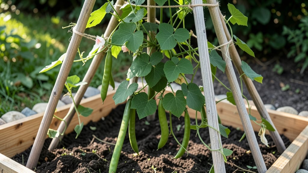 Bean Teepee Trellis: Space-Saving Vertical Garden Support