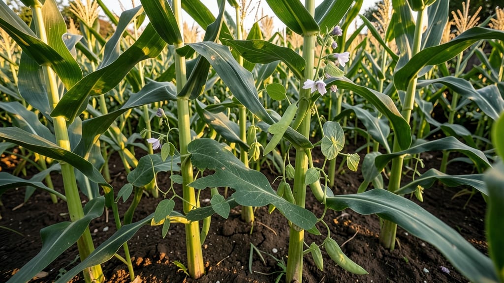 Corn Stalks for Pole Bean Support