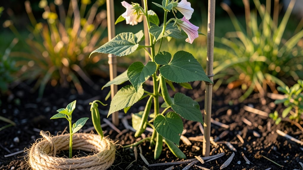 Twine for Pole Beans: Space-Saving Trellis for Tall, Productive Vines