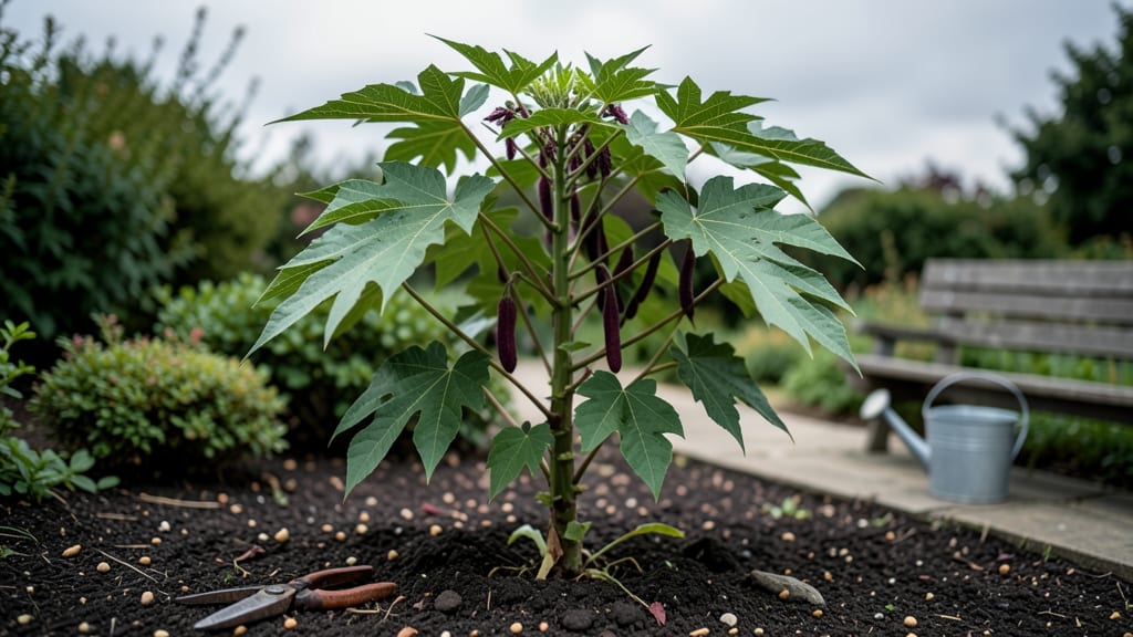 Purple Castor Bean Growing Guide: Tropical Beauty With Year-Round Blooms