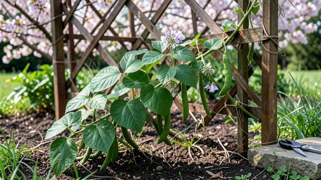 Bean Stalk Plant: Pole-Trellis Secrets for Bushy Growth in 55 Days