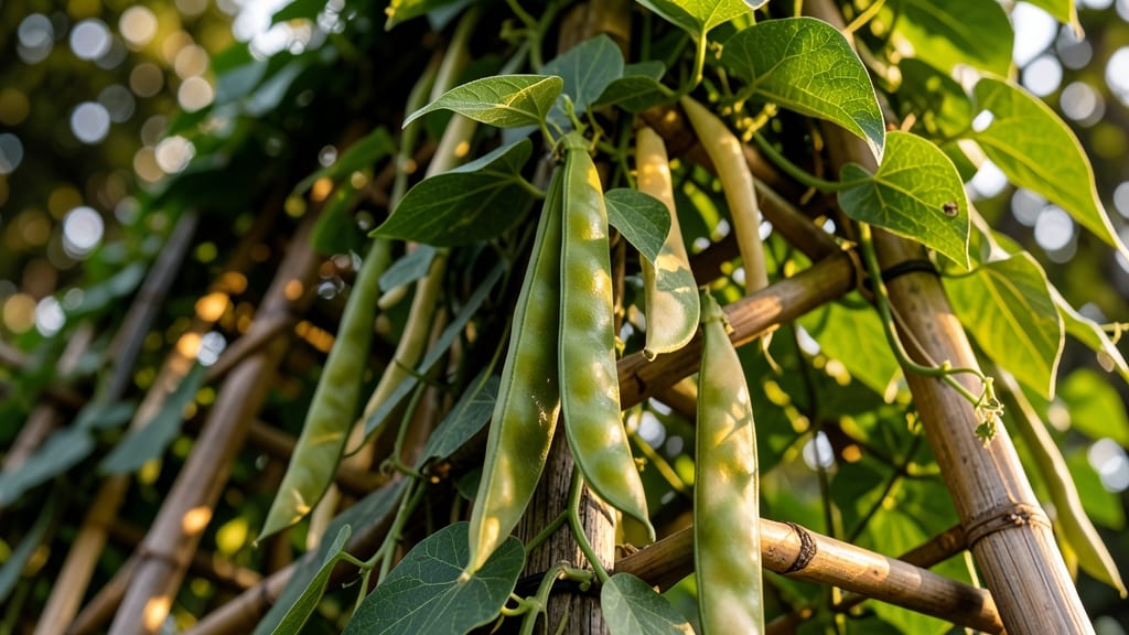 Christmas Limas on Trellis
