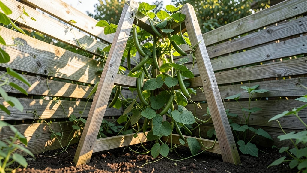 Freestanding A-Frame Trellis for Bushy Growth