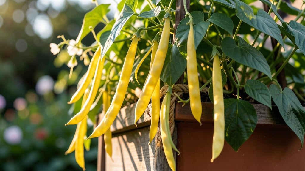 Golden Wax Bean Vines