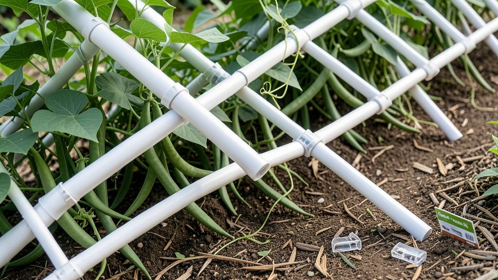 Modular PVC Pipe Trellis for Containers