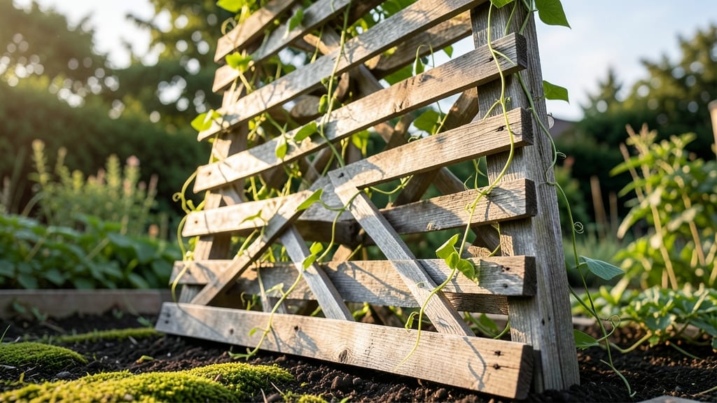 DIY Pallet Wood Trellis for Rustic Charm