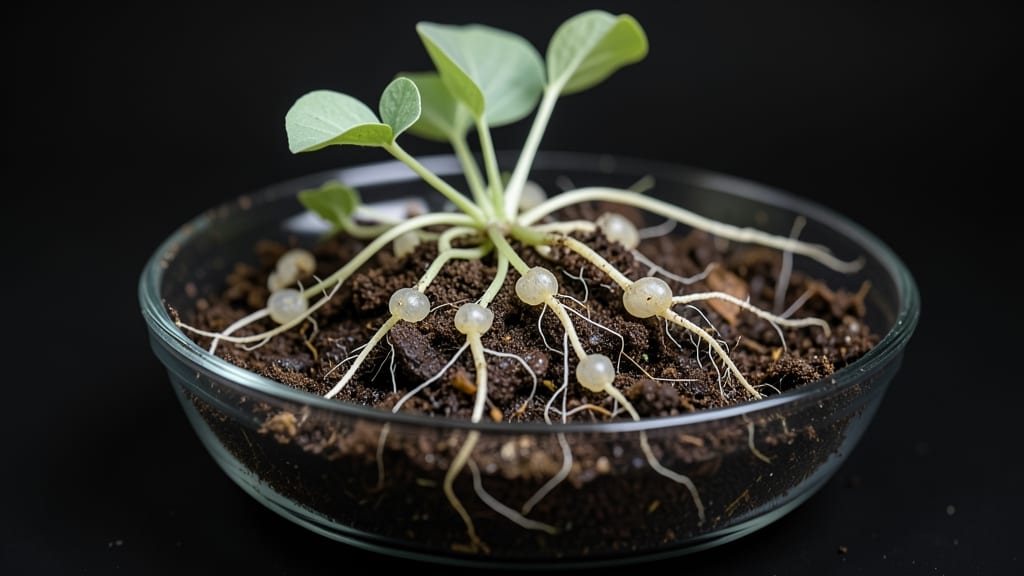 Root-Knot Nematodes in Lima Bean Roots
