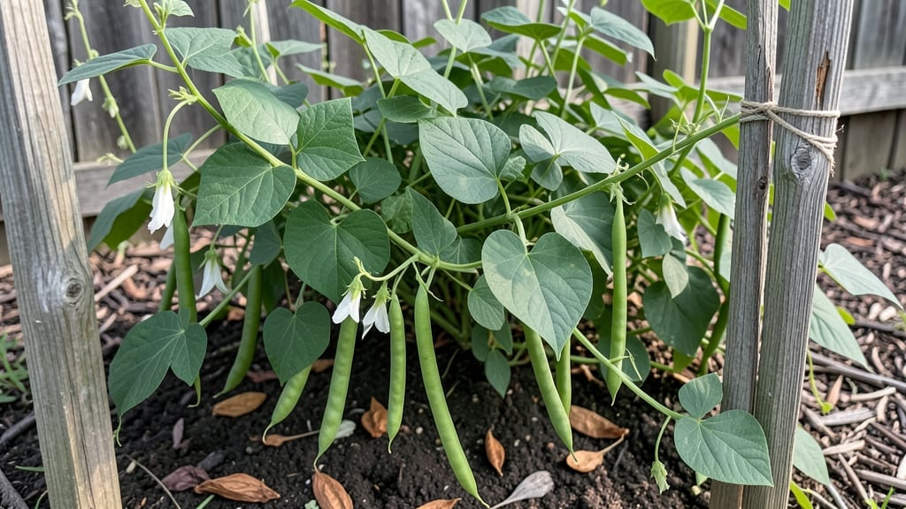 White Half Runner Pole Beans Growing Guide: Vertical Space-Saving Vines for Small Gardens