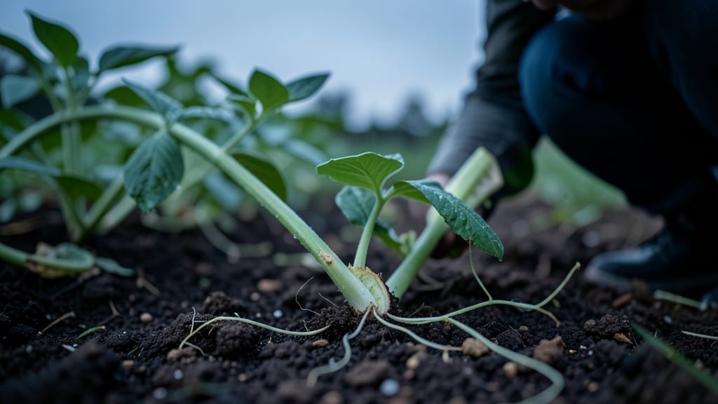 Cutworm Damage to Young Seedlings