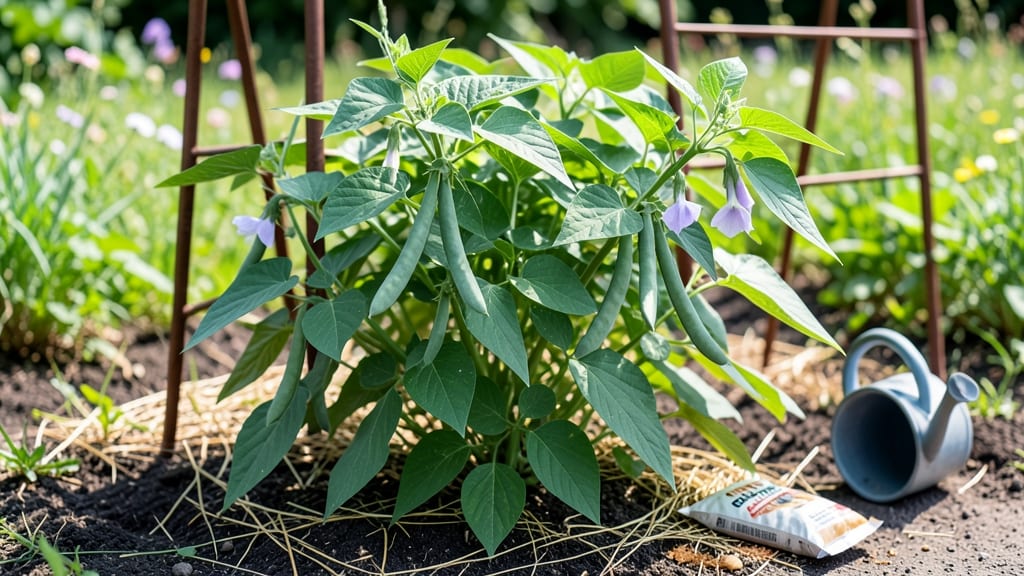 Blue Lake Beans Growing: Vertical Space-Saving Trellis Triumph in 55 Days